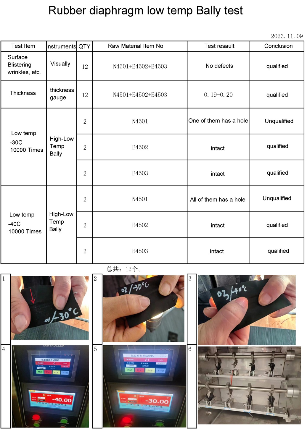 Gas meteri -40C Bally test